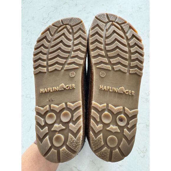 Haflinger Wool Clogs Gray Boho Cottagecore Cozy Slip-On Slippers US 8.5 - Picture 4 of 5